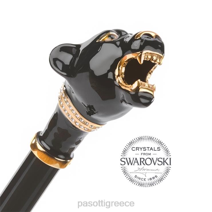 ομπρέλα | PASOTTI 479 6768-1 k1ne - μαύρη ομπρέλα πάνθηρα 2N6B819 άνδρες